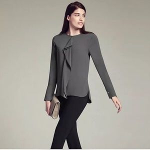MM LAFLEUR The Ride Gray Shirt Blouse. Size Small. NWOT
